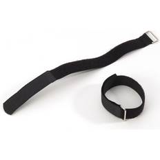 Adam Hall VR4040BLK Hook-and-loop cable tie with strap Hook and loop pad (L x W) 400 mm x 38 mm Black 1 pc(s)