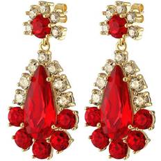 Dyrberg/Kern Lucia Earrings - Gold/Red/Transparent