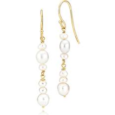 Izabel Camille Passion Long Earrings - Gold/Pearls
