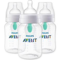 Baby Bottle Philips Avent Anti-colic Bottle with AirFree Vent 9oz 3pk Clear SCY703/03