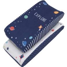 Little Love by NoJo Space Theme Photo-Op Changing Pad Cover 2-Pack Bedding Unisex