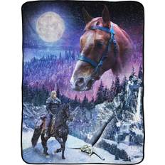 Jay Franco Geralt The Witcher On Horse Throw Blanket Yellow/Purple/Gray One-Size