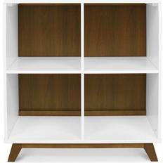 Changing Tables DaVinci Otto Pine Wood Convertible Changing Table/Cubby Bookcase in White/Walnut