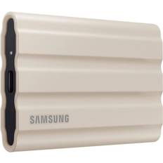 Hard Drives Samsung T7 Shield Portable Solid State Drive 2TB (MU-PE2T0K/AM) 2022 Beige