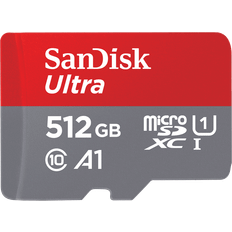 Memory Cards SanDisk Ultra microSDXC Class 10 U1 A1 120MBP/s 512GB +SD Adapter