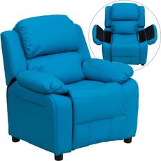 Flash Furniture Sitting Furniture Flash Furniture Charlie Deluxe Padded Contemporary Vinyl Recliner with Storage