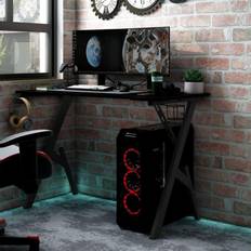 Spilltilbehør Basic Home Gamingskrivbord med Y-formade ben svart 90x60x75 cm