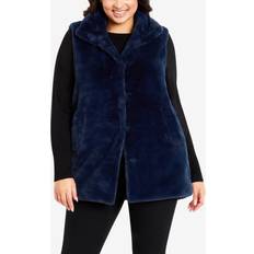 Evans Outerwear Evans Avenue Plus Faux Fur Gilet Vest Female