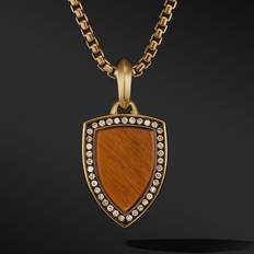 David Yurman Men's Shield Amulet with Diamonds in 18K 18K One
