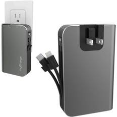 myCharge HUB Turbo 10,050 mAh Portable Charger for Most Mobile Devices Gray