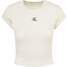 Calvin Klein Damen T-Shirts Calvin Klein Slim Rib Cropped T-shirt