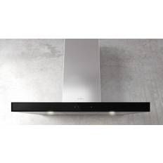 Elica Wall Mounted Extractor Fans Elica EMZ630S3 30" Techne Series Mezzano Chimney Style Mount, Black, Silver