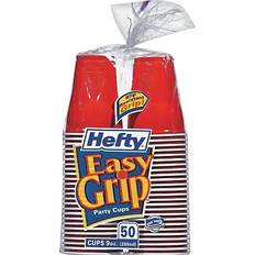 Party Supplies Easy Grip Disposable Plastic Party Cups, 9oz, Red, 50/Pack Red