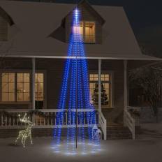 vidaXL juletræ flagstang 732 LED'er 500 blåt Julepynt