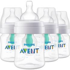 Baby Bottle Philips AVENT Anti-Colic Baby Bottles with AirFree Vent, 4oz, 4pk, Clear, SCY701/04