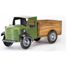 Kitchen Toys Melrose Green Iron and Wooden Truck Tabletop Dcor