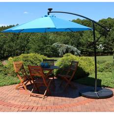 Garden & Outdoor Environment Sunnydaze Offset Patio Umbrella with Solar