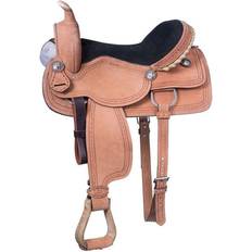 Tough-1 Saddles & Accessories Tough-1 King Series Cowboy RO Barbwire Saddle 17