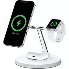 Iphone 13 pro Batteries & Chargers Belkin WIZ017ttWH Magsafe 15W White 3-in-1 Wireless Charger