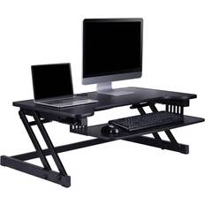 Standing Desk Converters Ergonomic Office Supplies Rocelco 37.5 Deluxe Height Adjustable Standing Desk Converter, Large Retractable Keyboard