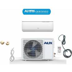 12000 btu Air Treatment AUX 12,000 Btu Ductless Mini Split Air Conditioner With Heat Pump And 25' Line In White White 12000 Btu
