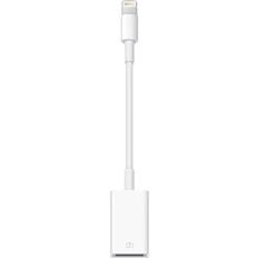 Hvite Kabler Apple Lightning - USB A M-F Camera Adapter 0.1m