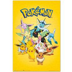 Pokémons Kinderzimmer Grupo Erik Poster Pokemon Evoluciones Eevee Multicolor