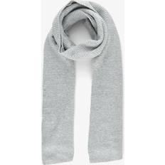 Pieces Long ribbed fabric scarf, Grey