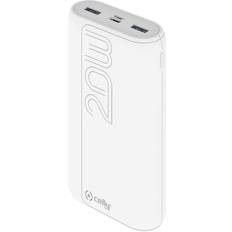 Celly Powerbanker Batterier & Ladere Celly Powerbank pd 20w 20.000 mah vit