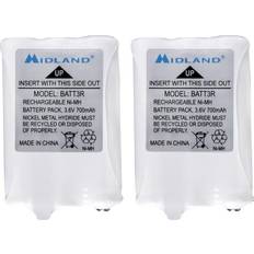 Midland Avp14 2-way Radio Rechargeable Battery Pack, 2/Pack White