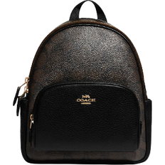 Coach Mini Court Backpack in Signature Canvas - Gold/Brown Black