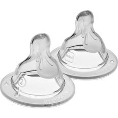 Baby Bottles & Tableware Mam 2-Pack Medium Flow Nipples Clear Medium