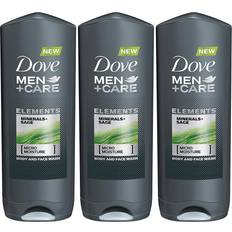 Dove Men+Care Mineral + Sage Reviving Body + Face Wash 400ml 3-pack