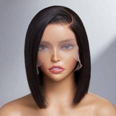 Real Hair Wigs Luvme Glueless Minimalist Lace Bob Wig 10 inch Natural Black