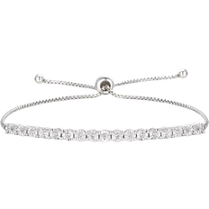 Macy's Silver Bracelets Macy's Bolo Bracelet - Silver/Diamonds