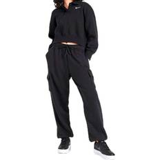 Nike Pants Nike Sportswear Club Fleece Mid-Rise Oversized Cargo Sweatpants Women's - Black/White