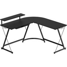 Gaming Desks SHW L-Shaped Desk with Monitor Stand