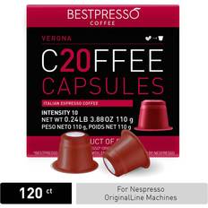 Pods for nespresso Bestpresso for OriginalLine Machine 120 pods Certified Verona