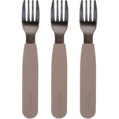 Filibabba Silicone Forks 3-pack Warm Grey