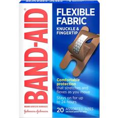 Plasters Band-Aid & Johnson 20-Count Flexible Fabric Assorted Adhesive