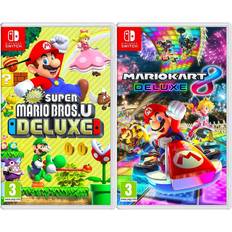 Nintendo switch and mario kart 8 deluxe bundle Game Consoles Nintendo New Super Mario Bros. U Deluxe + Mario Kart 8 Deluxe Two (Switch)