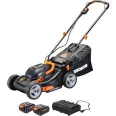 Cordless lawn mowers with batteries Lawn Mowers Worx POWER SHARE 40-Volt Behind with Battery Powered Mower