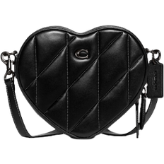 Coach Heart Crossbody with Quilting - Pewter/Black