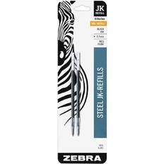 Zebra Refill for G-301 Gel Rollerball Pens, Med Point, Black, 2/Pack