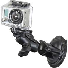 Action Camera Accessories Ram Mounts Short Double Socket GoPro Hero 3 Mount with Suction Cup Mount
