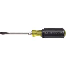 Slotted Screwdrivers Klein Tools 1/4 Keystone-Tip Head Screwdriver with 4 in. Round Shank-Cushion Grip Handle