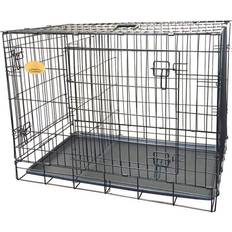 Dog Cages & Dog Carrier Bags - Dogs Pets Folding Dog Crate 36x23x27 inch 58.4x68.6