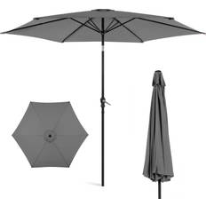 Best Choice Products Parasols Best Choice Products 10ft Outdoor Steel Market Patio Umbrella w/ Crank, Tilt