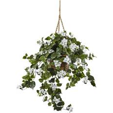 Green Boxes & Baskets Nearly Natural Artificial Bougainvillea Hanging Basket
