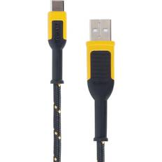 Dewalt Batteries & Chargers Dewalt USB-A to USB-C Cable 10 ft. Black/Yellow